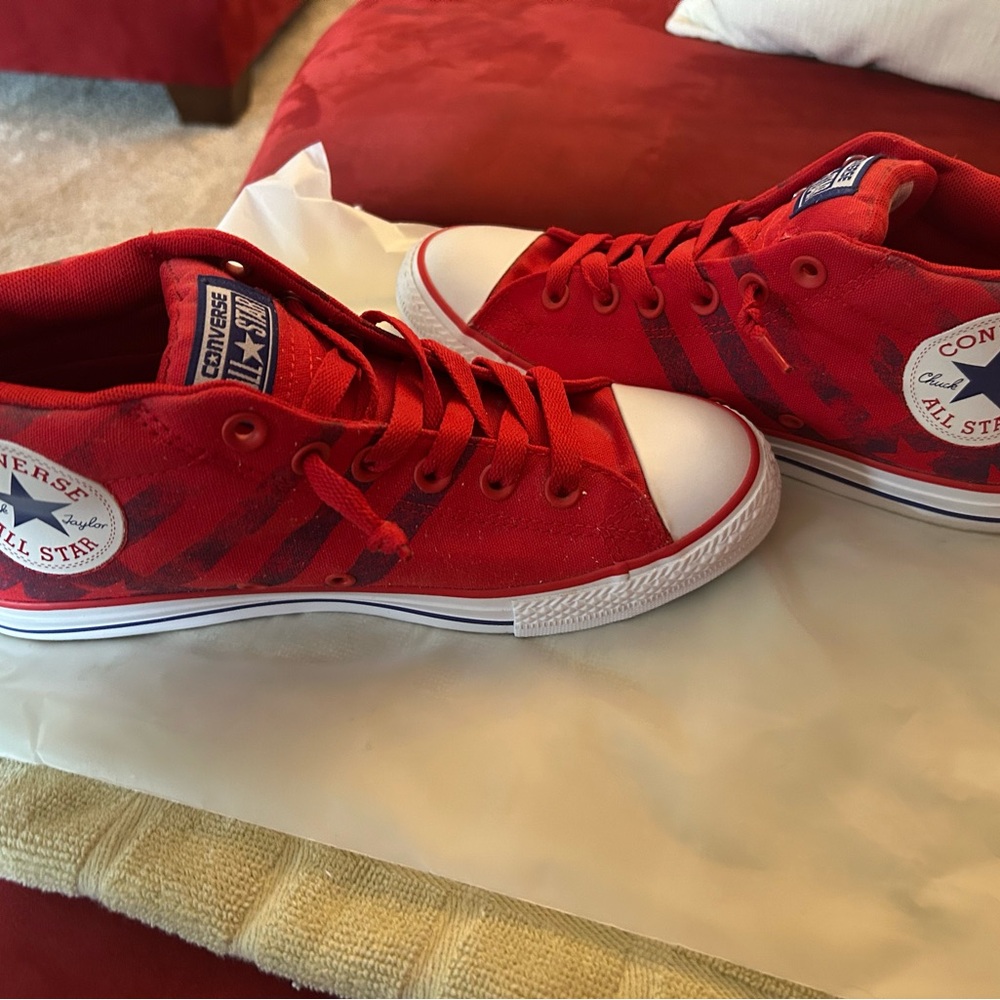 Converse Red High-Top Sneakers